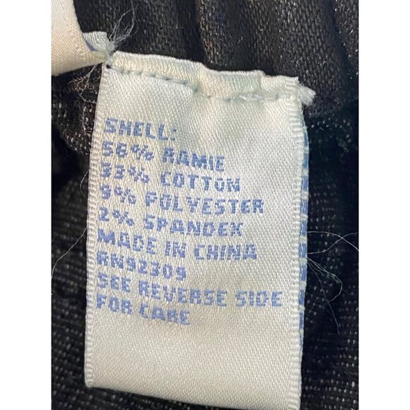 DG2 by Diane Gilman Boot Cut Stretchy Black Pants Elastic Waist Women’s Size PL - Picture 4 of 7